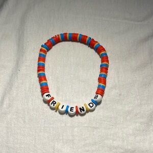 Heishi Clay Bead Bracelet Handmade Girls Women Friendship Beaded Stretch Letters